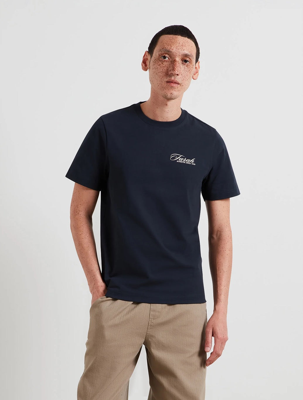 Farah - Byron Graphic T-Shirt - Navy