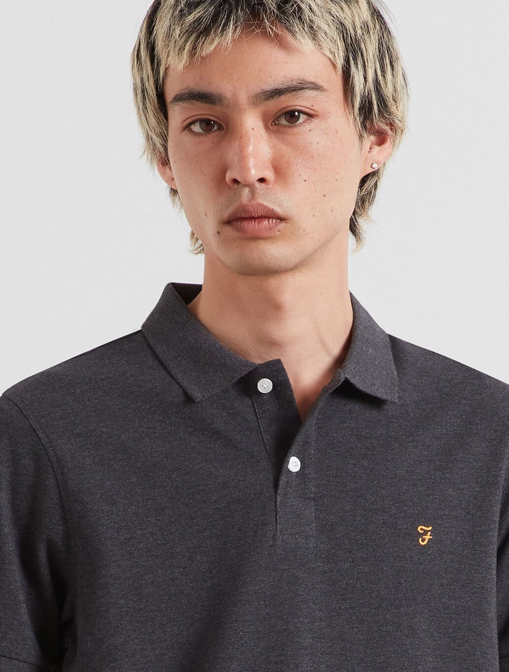 Farah Cunningham Polo Shirt in Charcoal