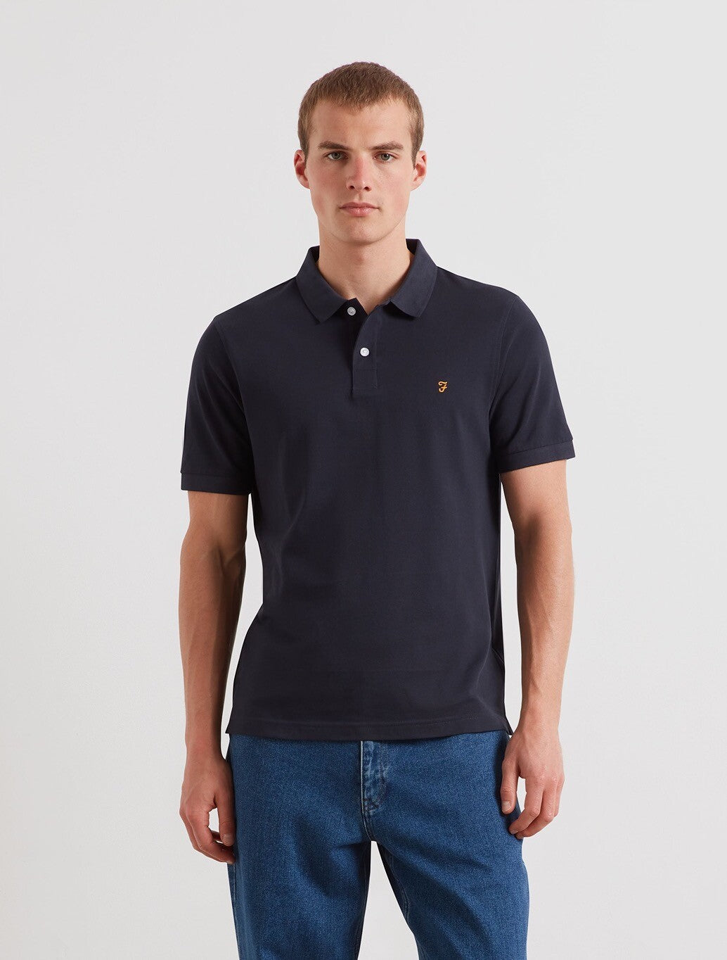 Farah Cunningham Polo Shirt in Navy