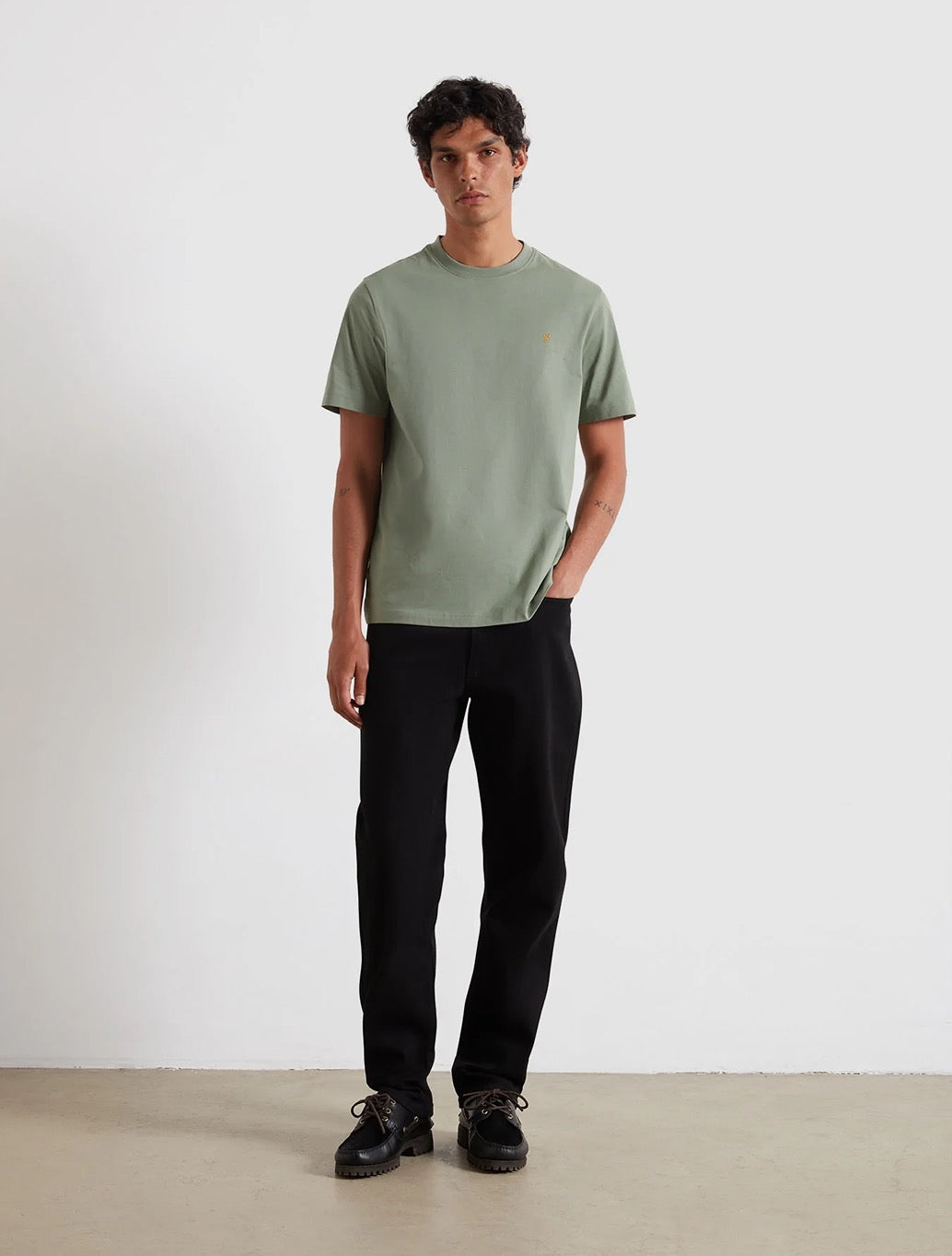 Farah - Danny Regular Fit Organic Cotton T-Shirt - Light Green