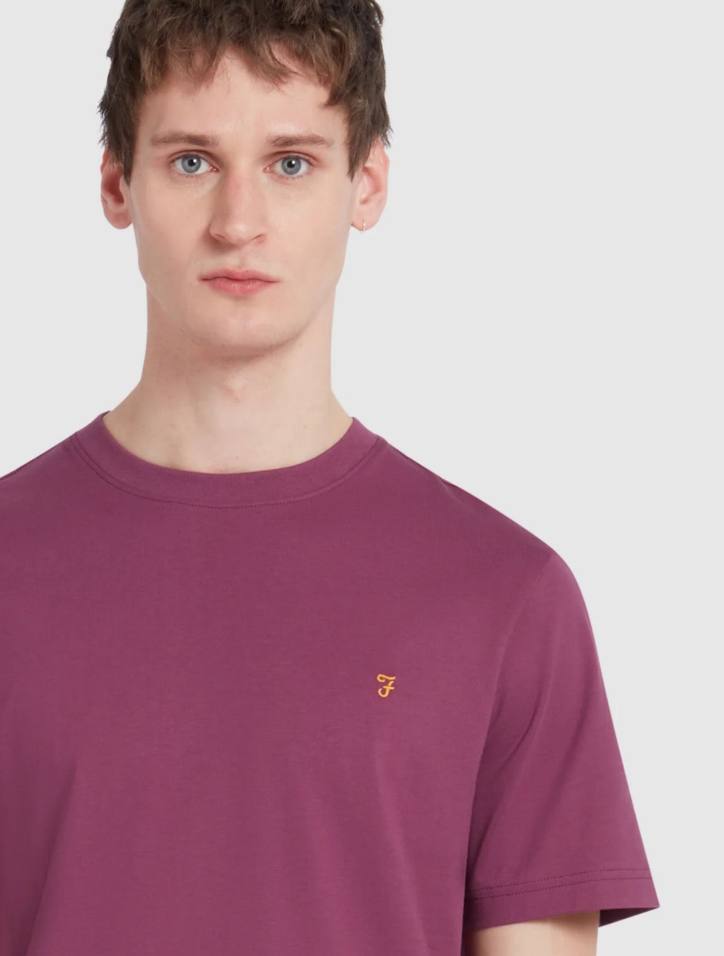 Farah - Danny Regular Fit Organic Cotton T-Shirt - Wine