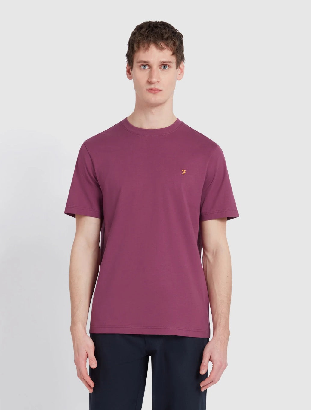 Farah - Danny Regular Fit Organic Cotton T-Shirt - Wine