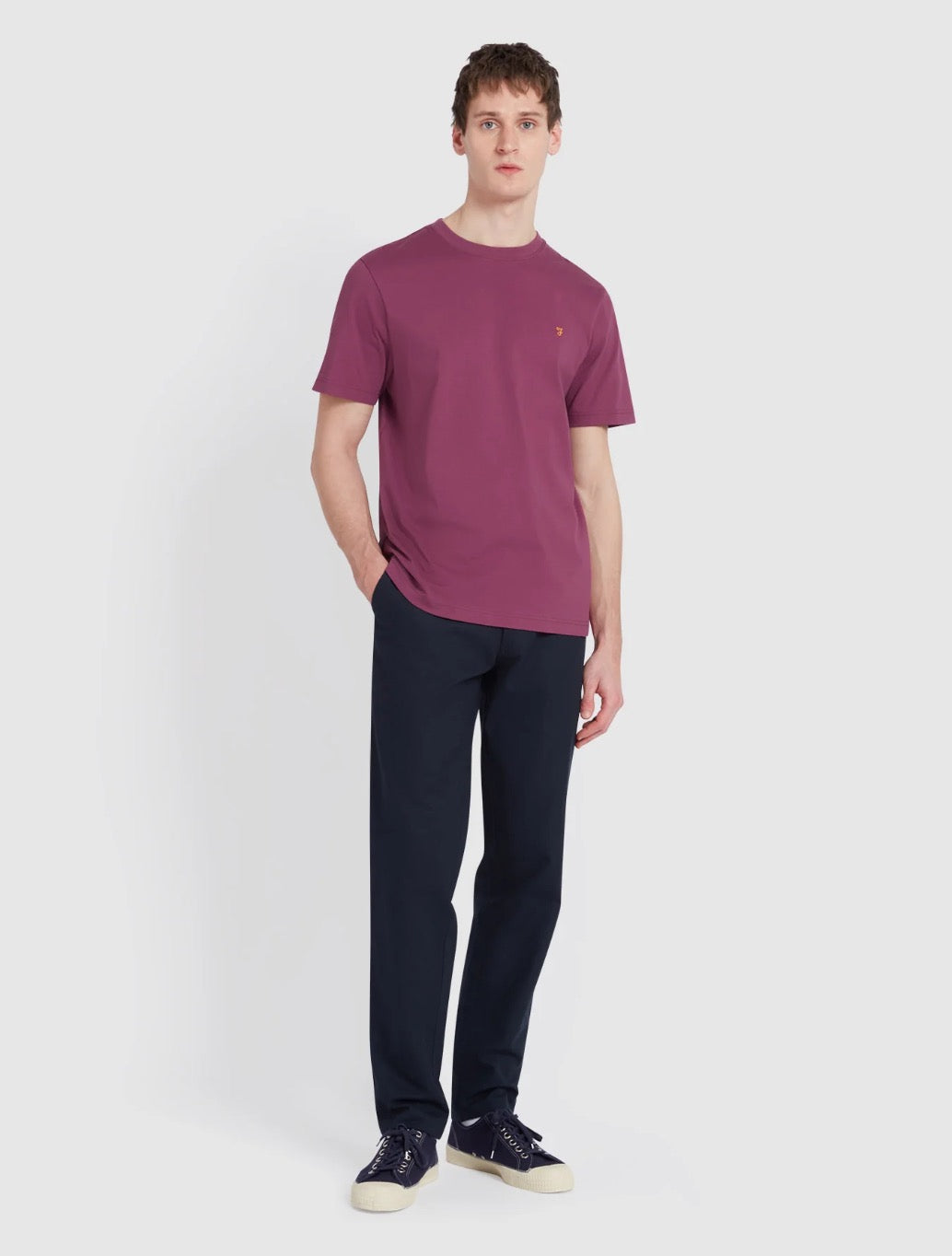 Farah - Danny Regular Fit Organic Cotton T-Shirt - Wine
