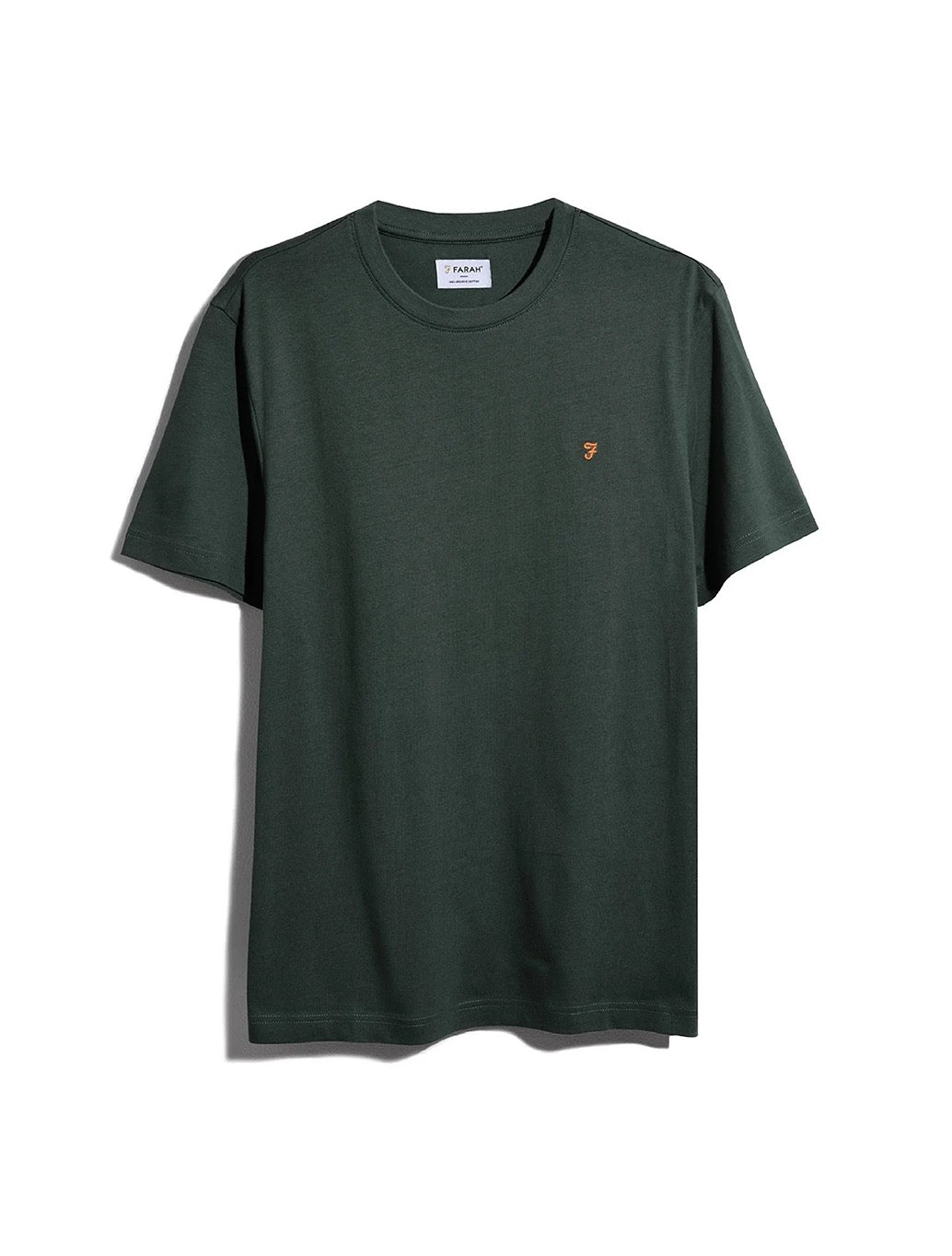 Farah Danny Regular Fit Organic Cotton T-Shirt in Dark Green