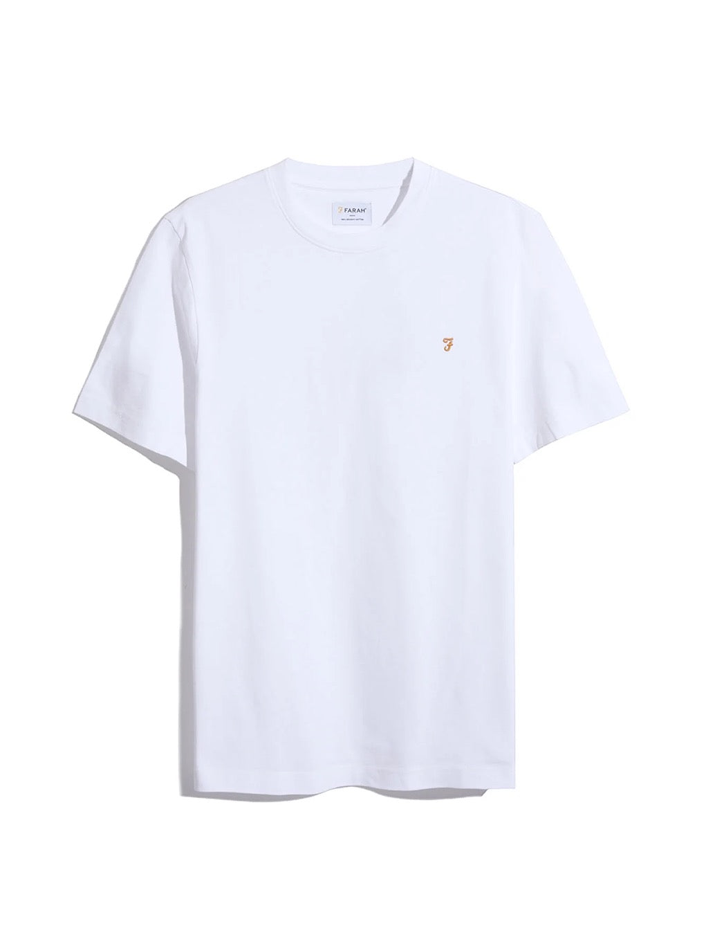 Farah Danny Regular Fit Organic Cotton T-Shirt in White