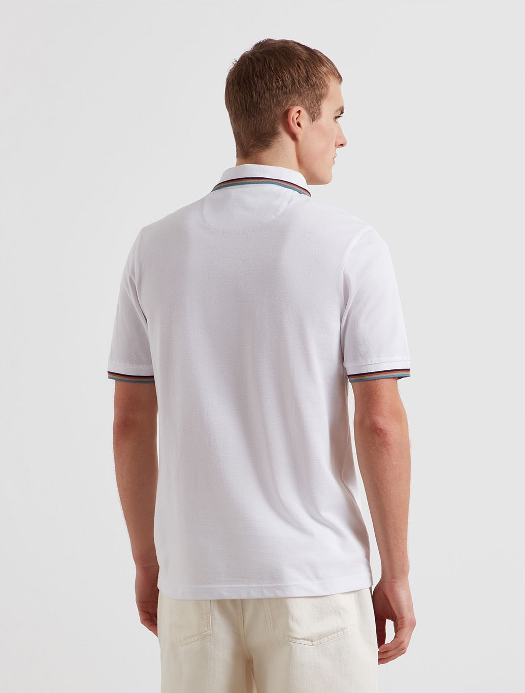 Farah Elton Tipped Polo Shirt - White
