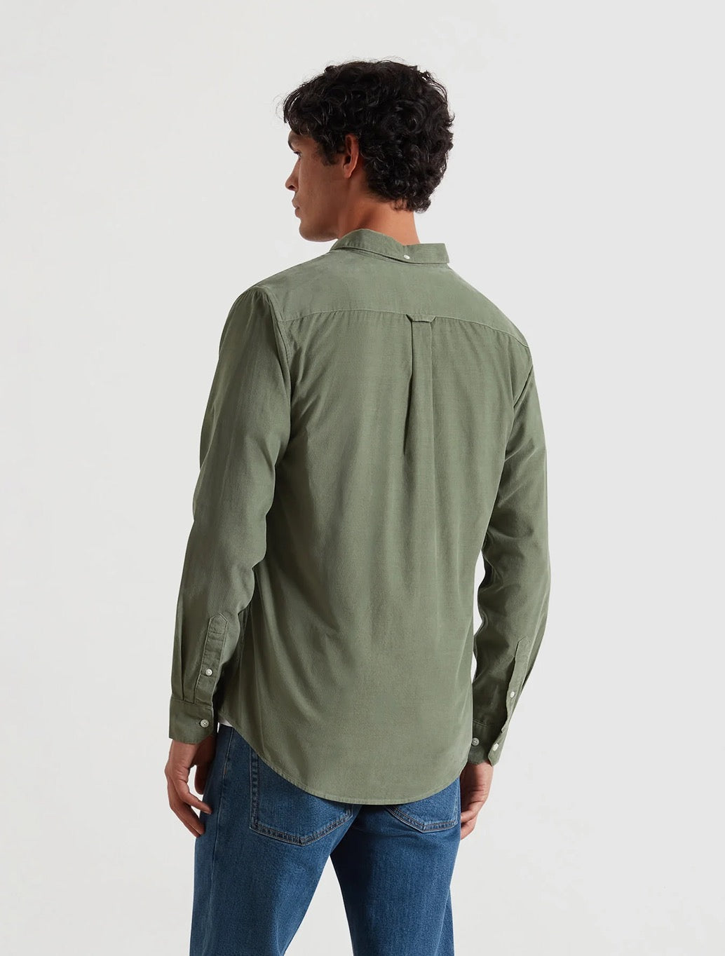 Farah - Fontella Slim Fit Corduroy Shirt - Light Green