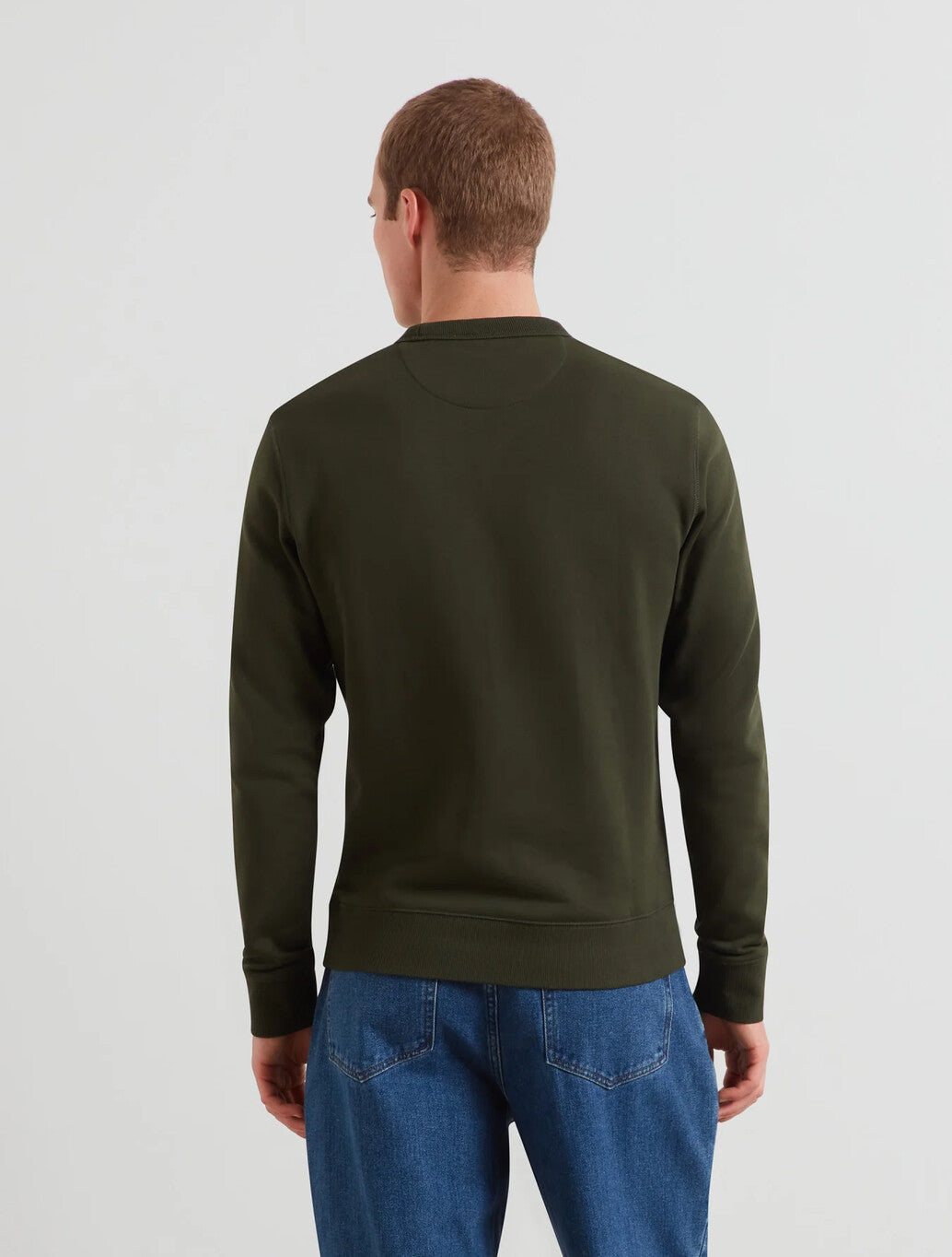 Farah Hemming Crew Neck Sweatshirt in Dark Green