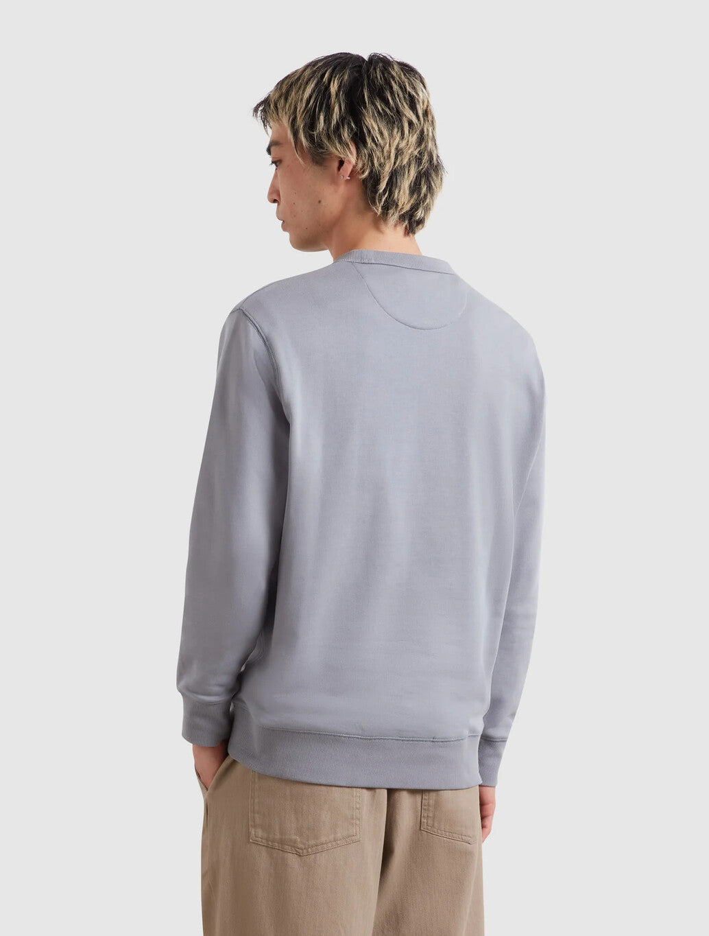 Farah Hemming Crew Neck Sweatshirt in Pale Blue