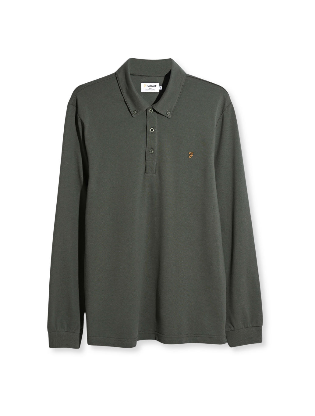 Farah Irwin Long Sleeve Polo Shirt in Rosemary