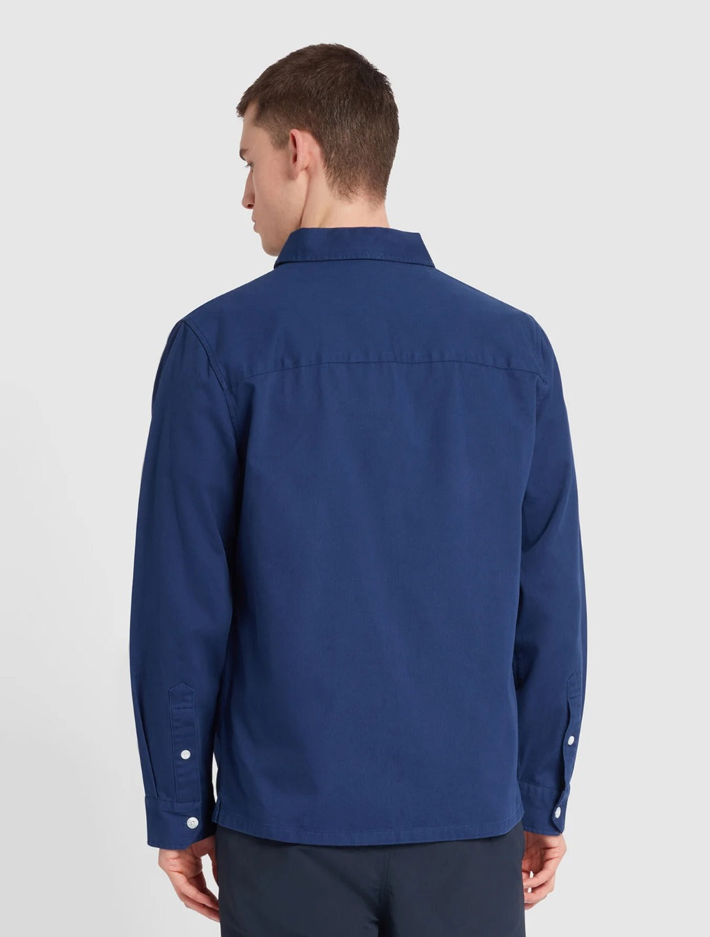 Farah - Leon Relaxed Fit Long Sleeve Overshirt - Navy