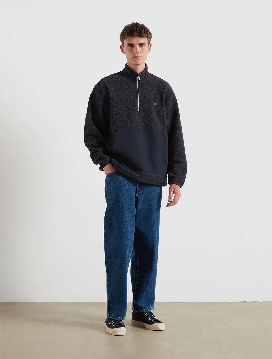 Farah - Mews Fleece - Navy