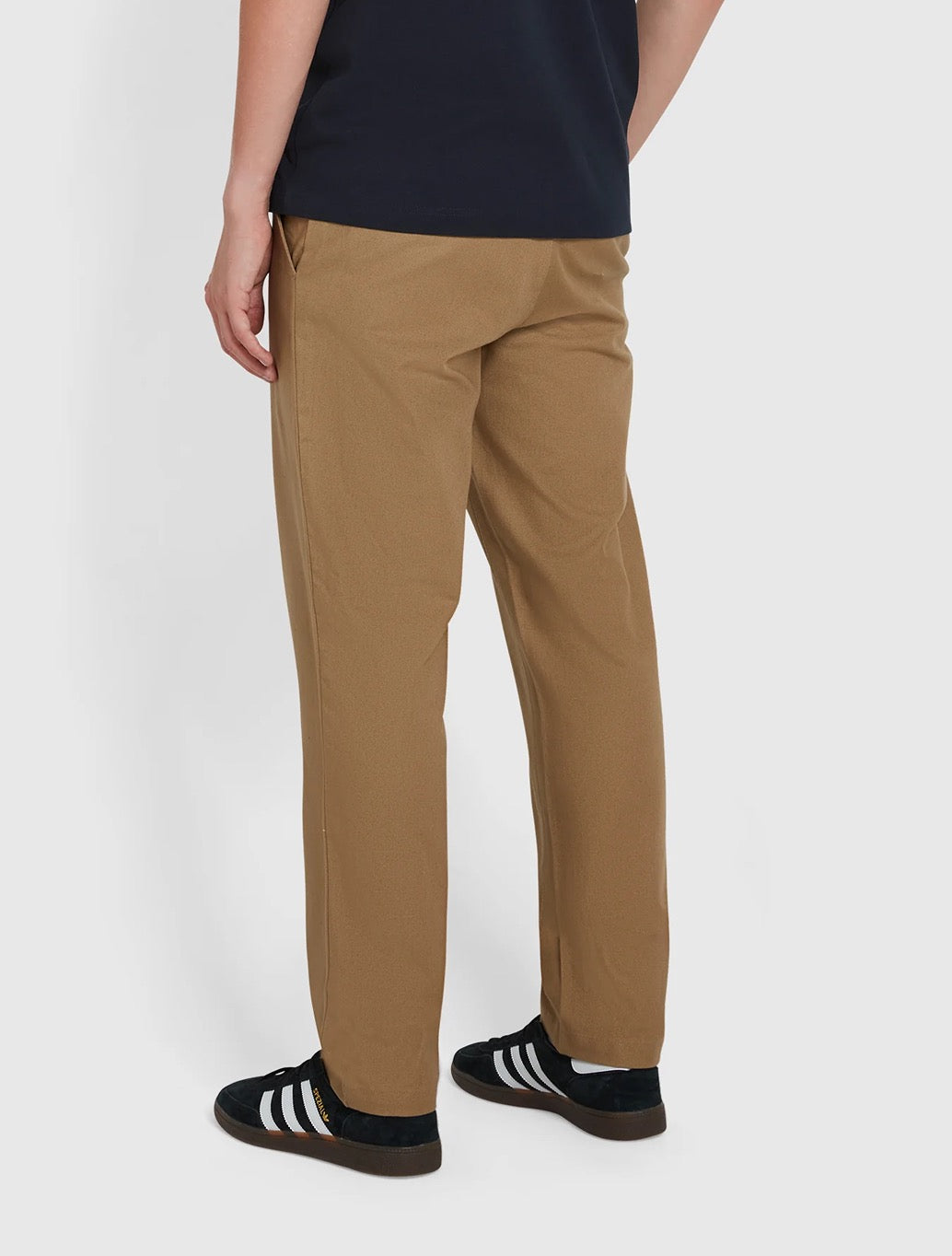 Farah - Norwood Regular Fit Cotton Hopsack Trousers - Beige