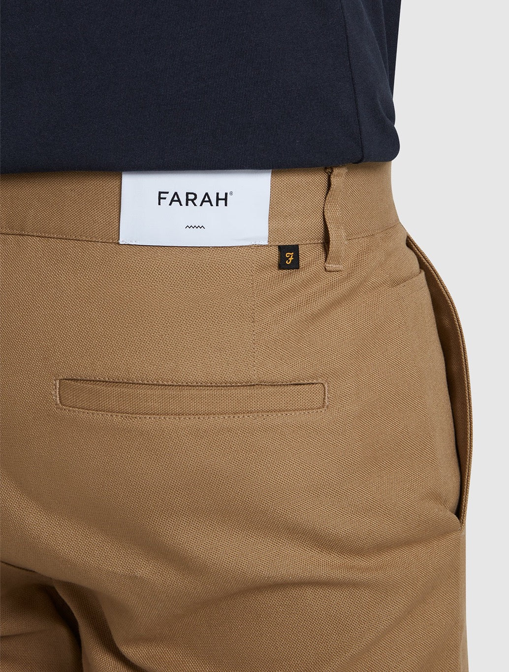 Farah - Norwood Regular Fit Cotton Hopsack Trousers - Beige