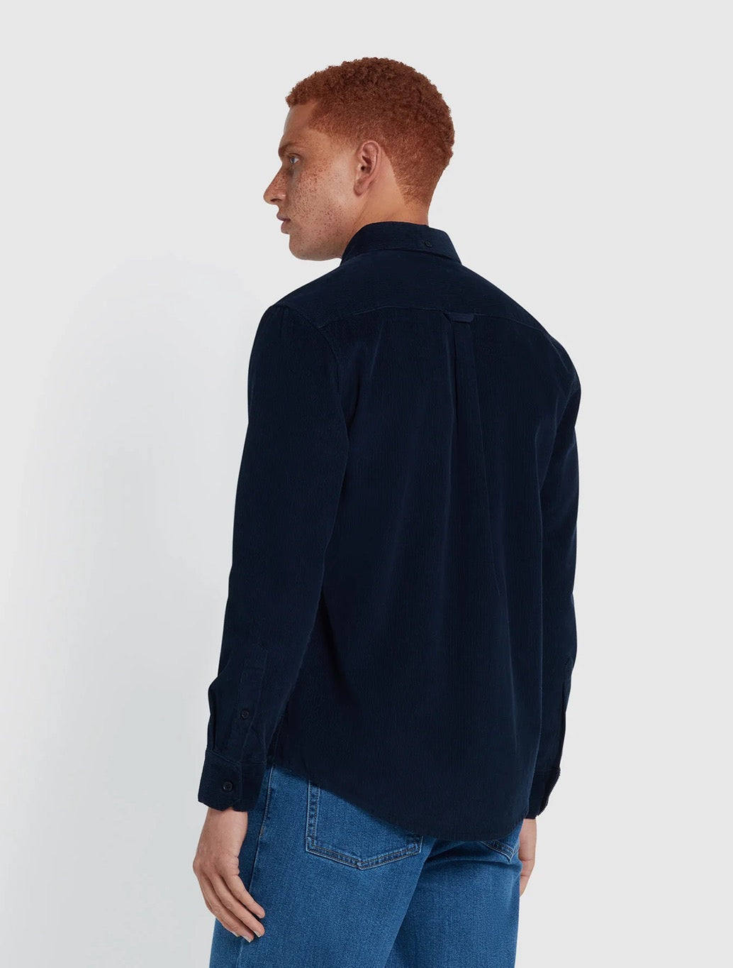 Farah - Spencer Casual Fit Corduroy Shirt - Navy