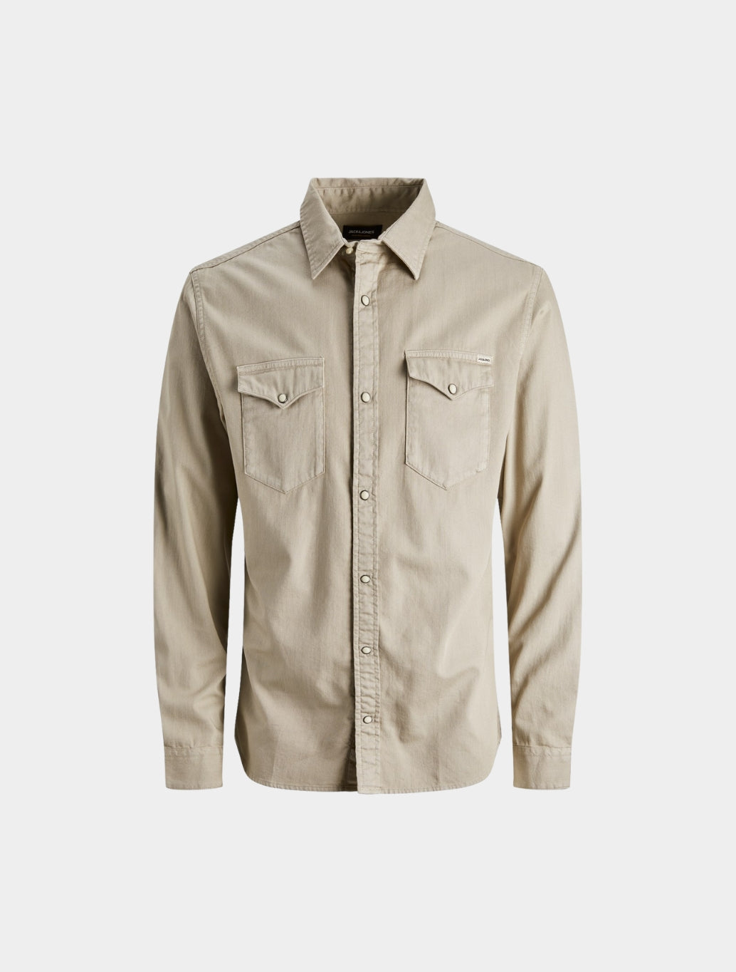Jack & Jones - Slim Fit Denim Shirt - Beige
