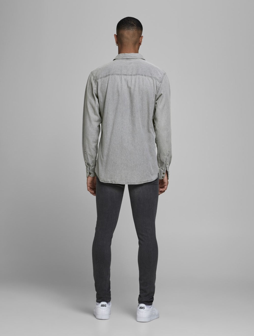 Jack & Jones - Slim Fit Denim Shirt - Light Grey