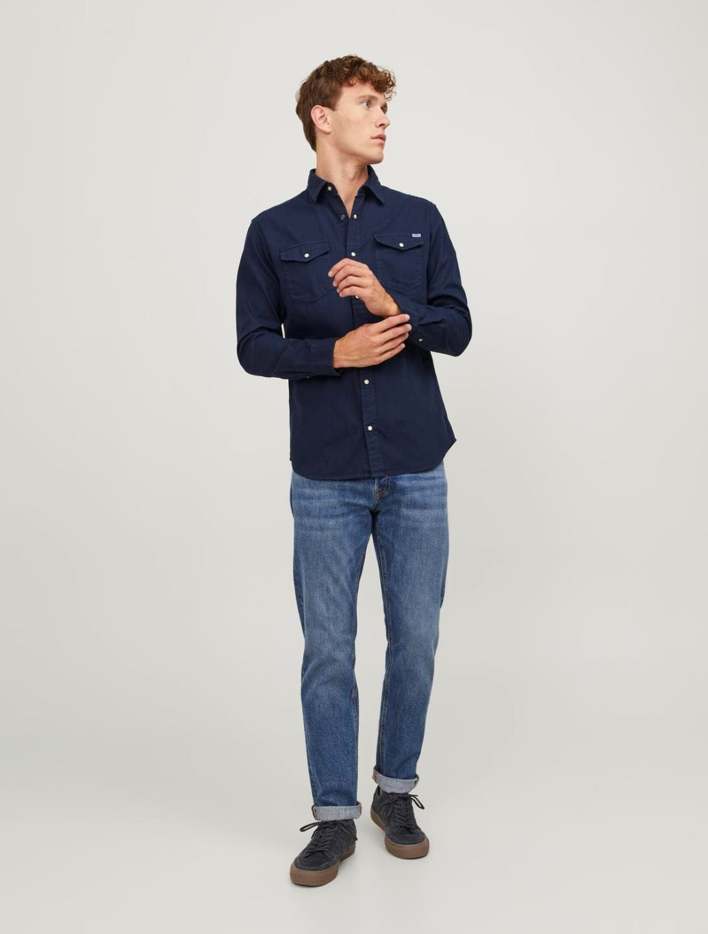 Jack & Jones - Slim Fit Denim Shirt - Navy