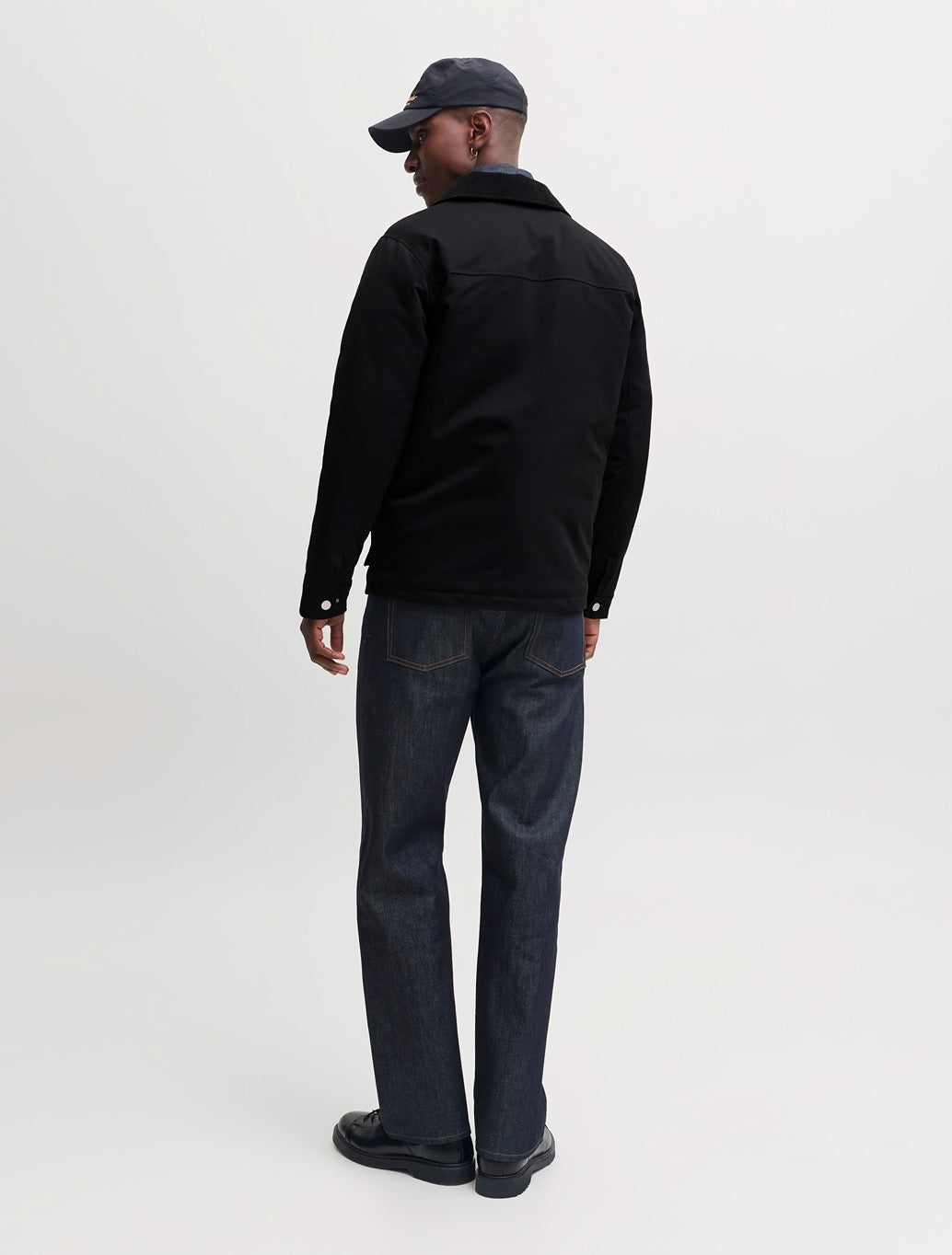 Jack & Jones Padded Barn Jacket In Black