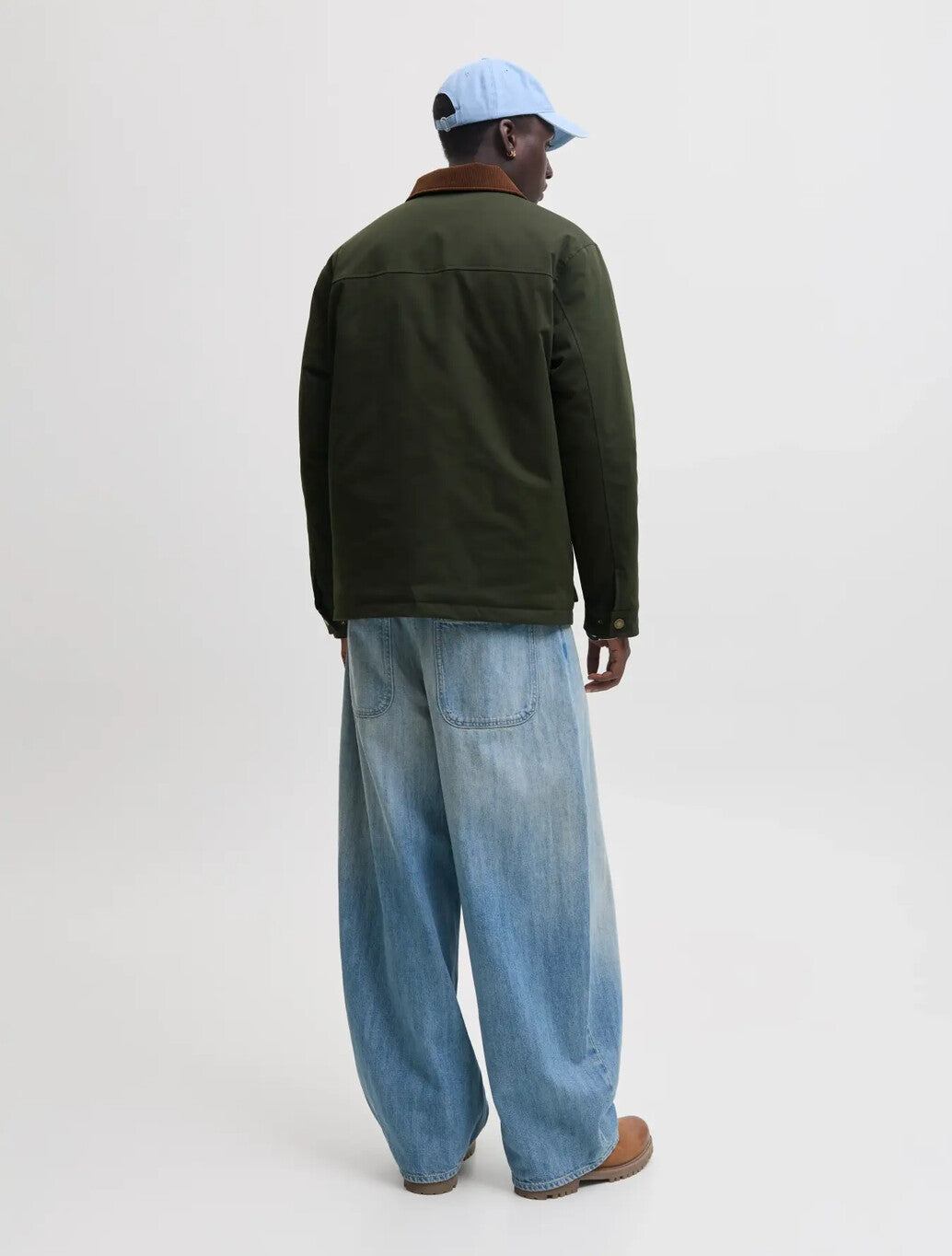 Jack & Jones Padded Barn Jacket In Green / Rosin