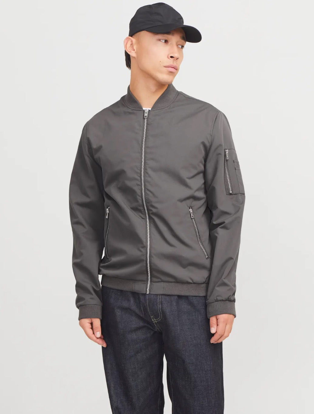 Jack & Jones - Rush Bomber Jacket - Charcoal