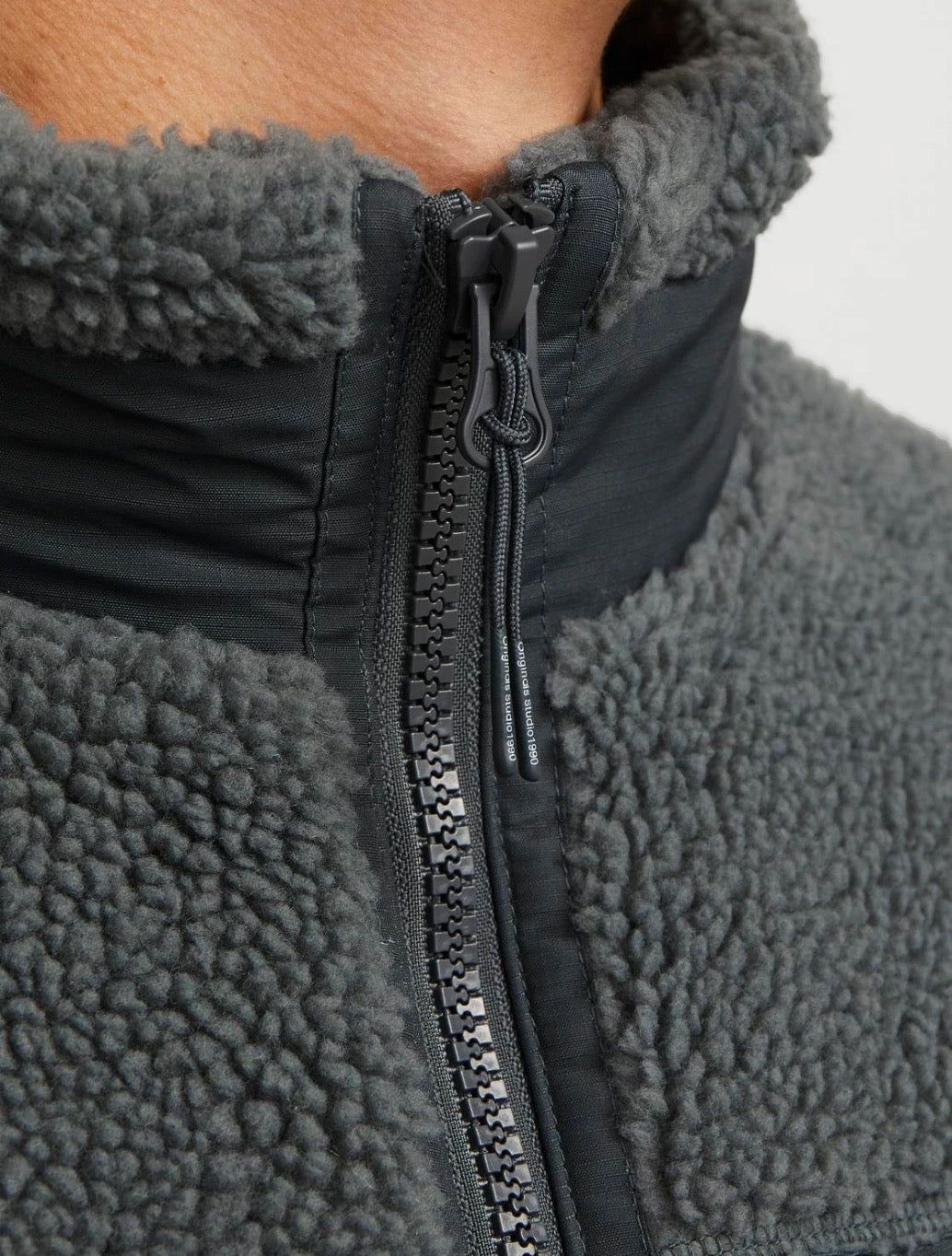 Jack & Jones - Vester Teddy Fleece Jacket - Grey