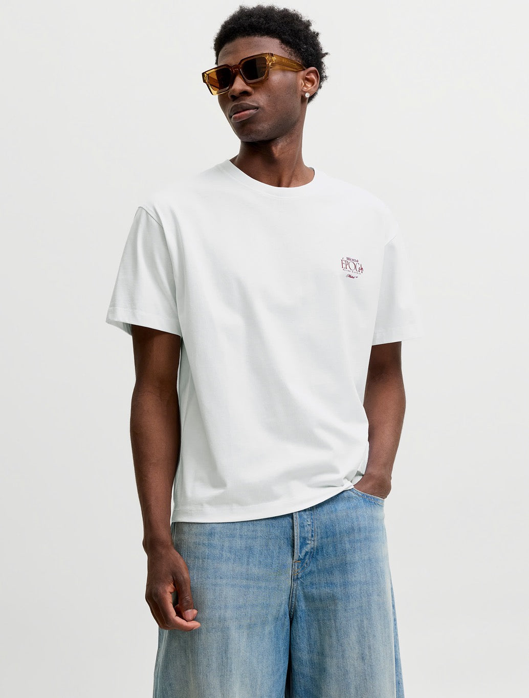 Jack & Jones Alamanco Back Print T-Shirt in White
