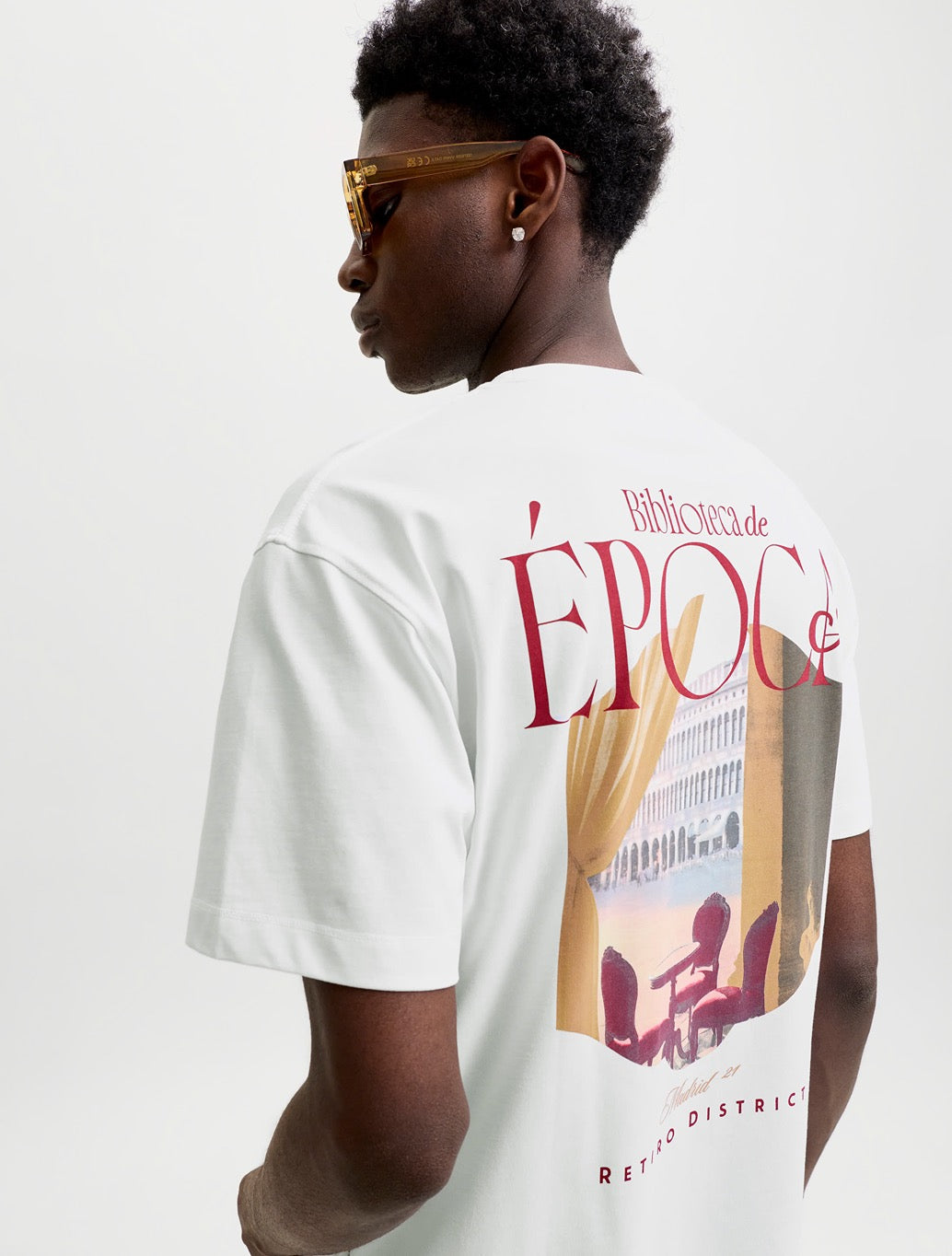 Jack & Jones Alamanco Back Print T-Shirt in White
