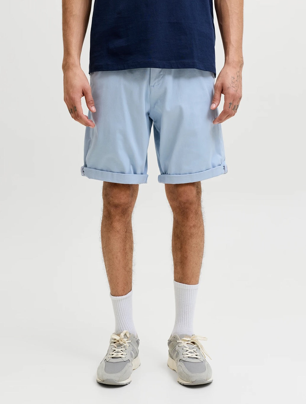 Jack & Jones Bowie Regular Fit Chino Shorts in Light Blue