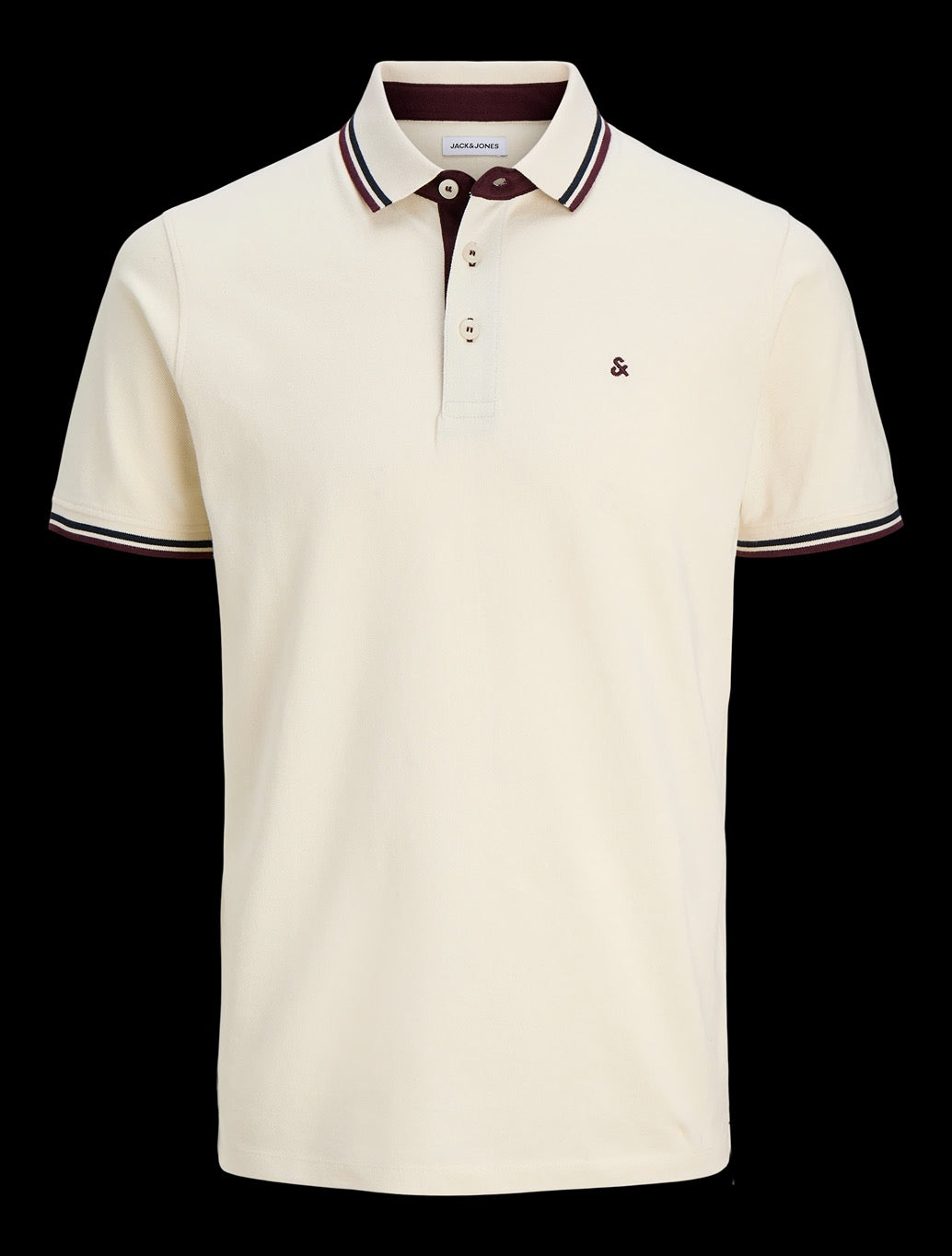 Jack & Jones Paulos Polo Shirt in Cream