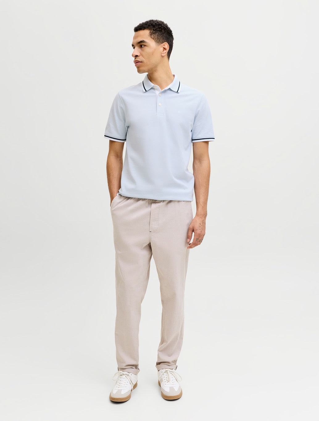 Jack & Jones Paulos Polo Shirt in Light Blue