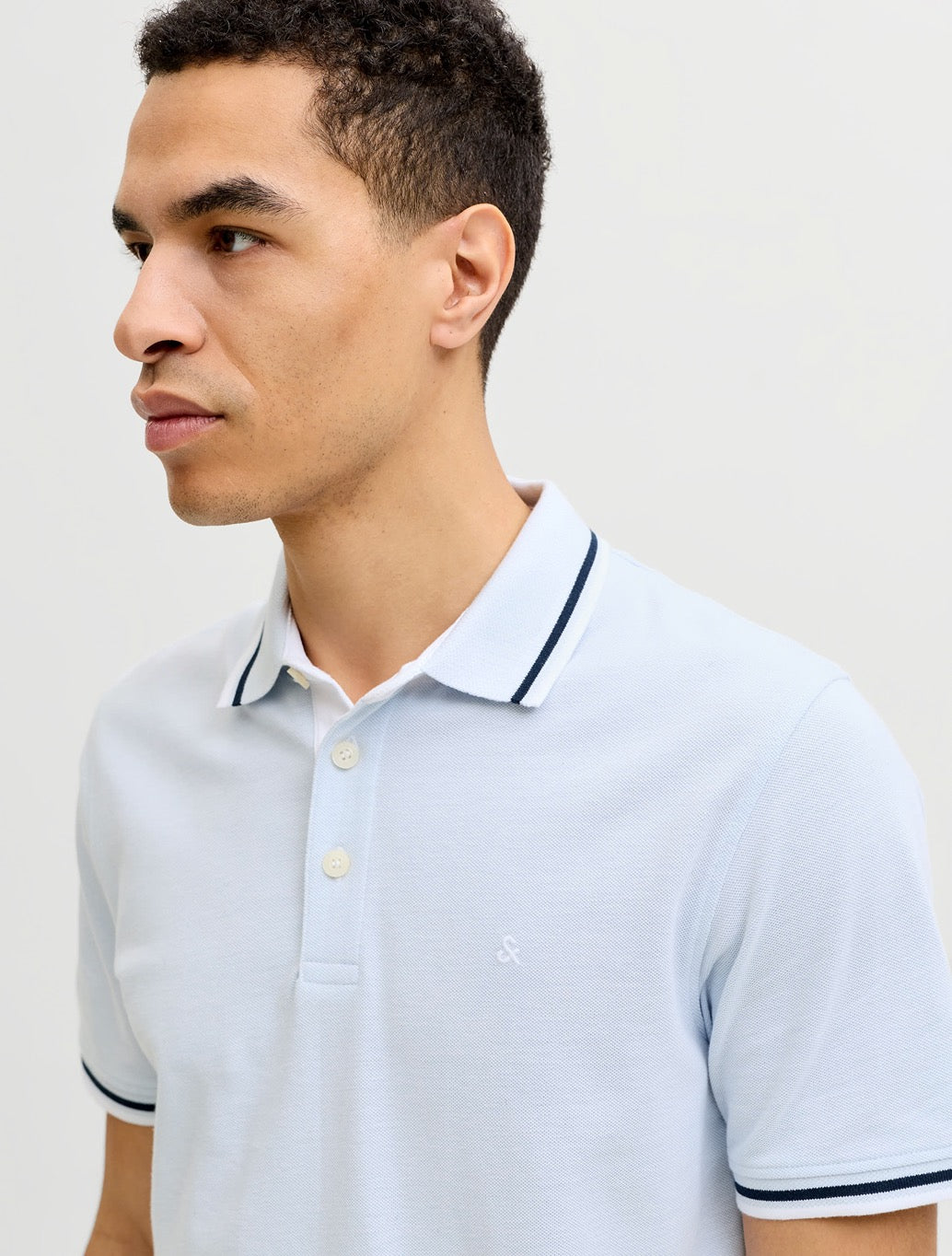 Jack & Jones Paulos Polo Shirt in Light Blue