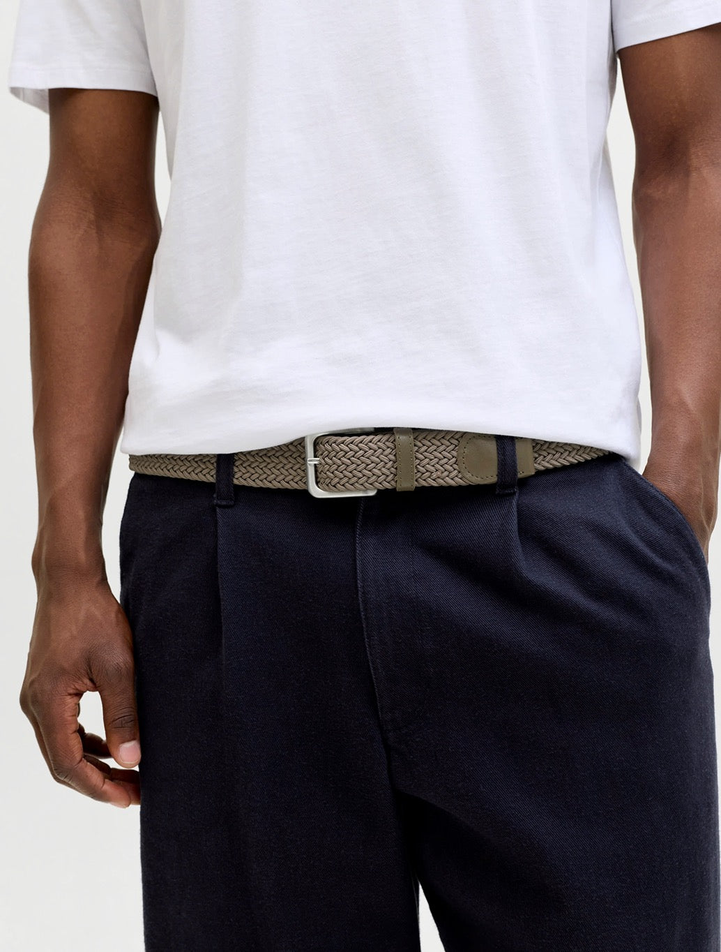 Jack & Jones Spring Braided Belt in Khaki
