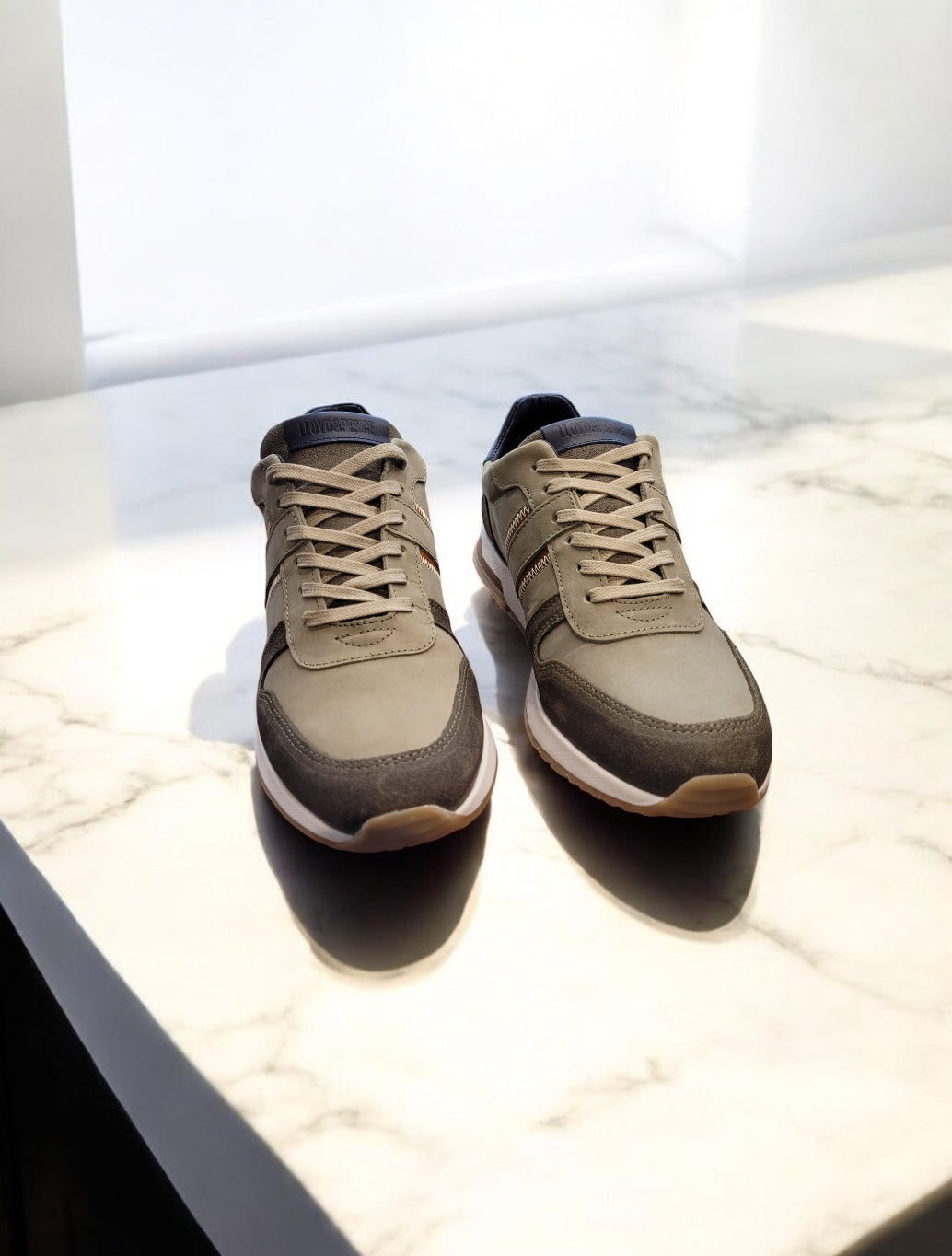 Tommy Bowe Shoe - Bordley Casual Trainers - Light Khaki