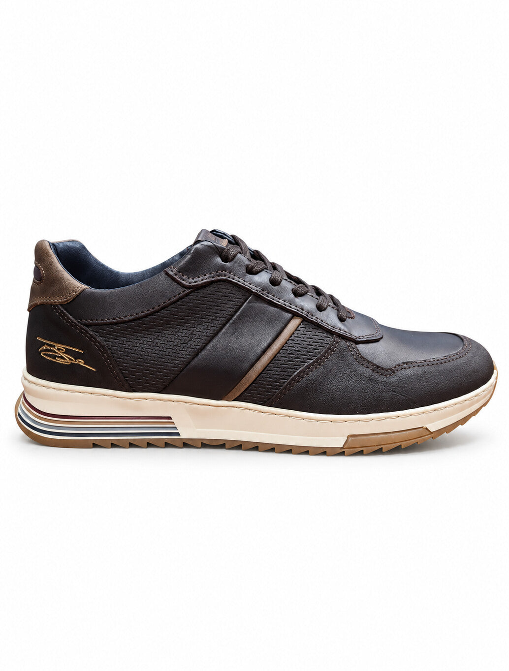 Lloyd & Pryce Deaves Leather Trainer in Hickory