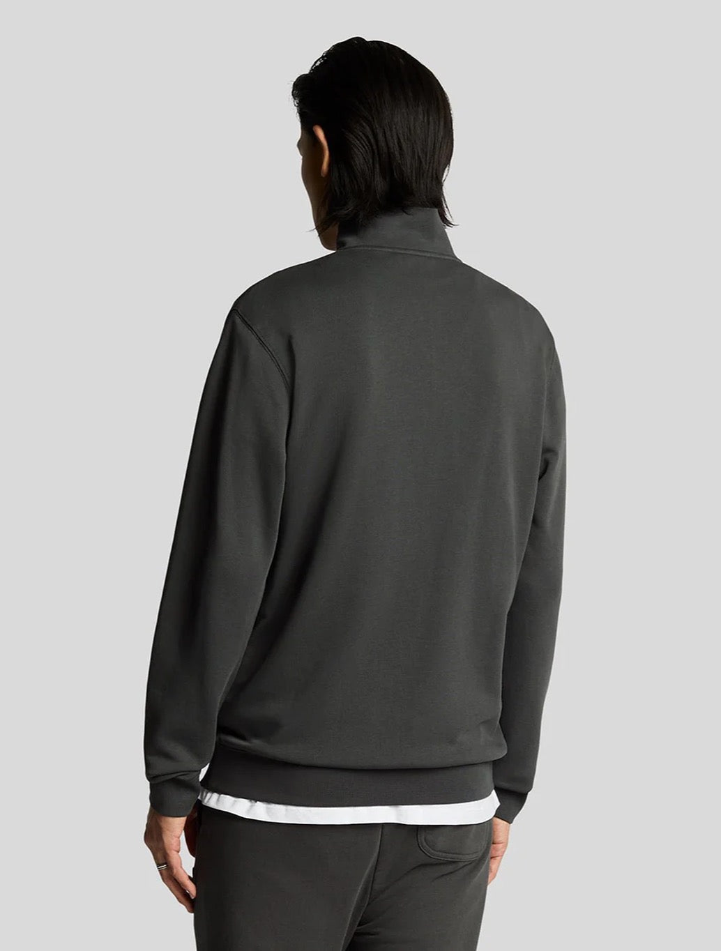 Lyle & Scott - Superfine Cotton 1/4 Zip Sweatshirt - Charcoal