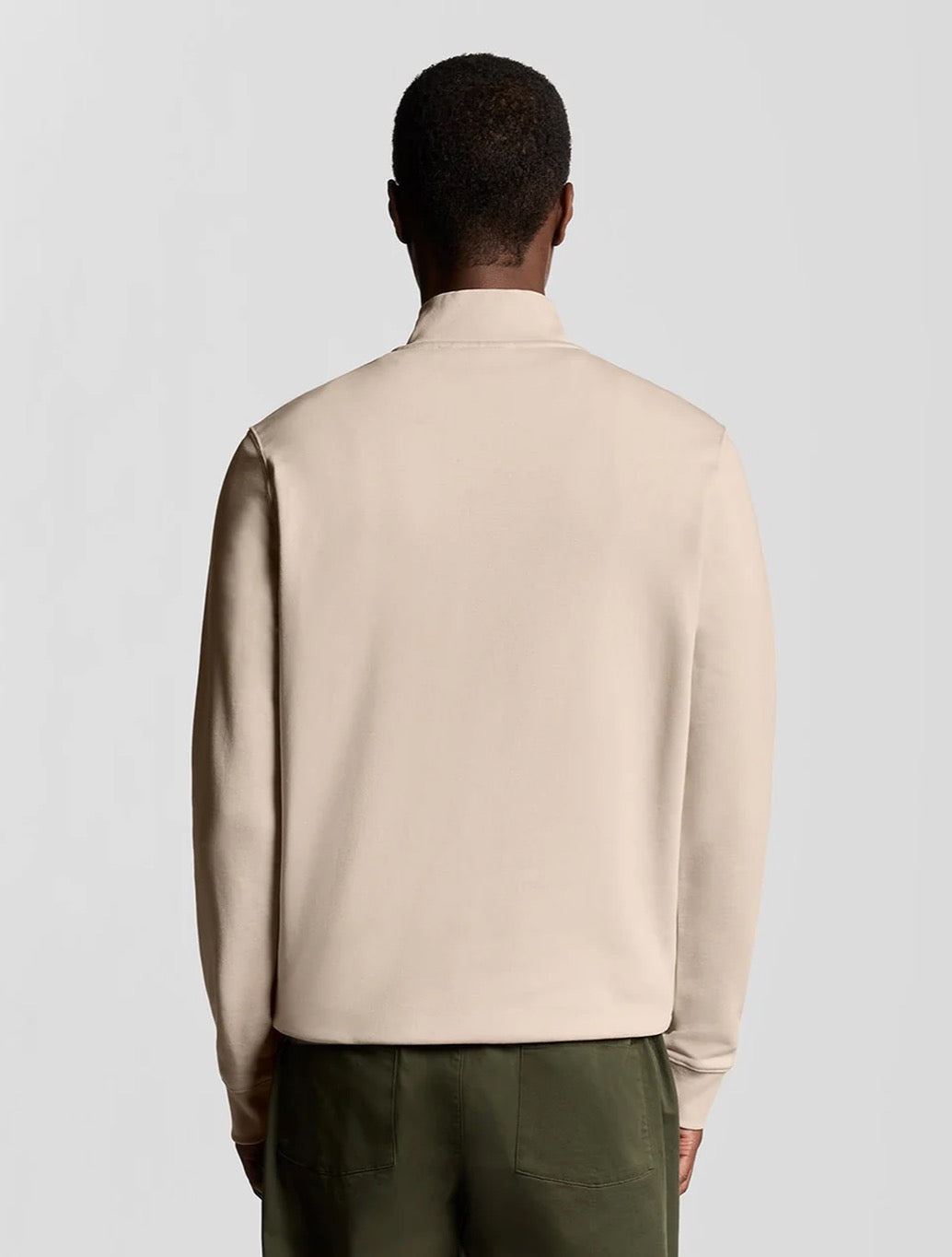 Lyle & Scott - Superfine Cotton 1/4 Zip Sweatshirt - Light Beige
