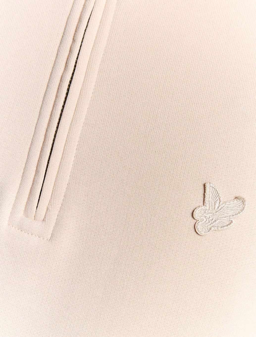 Lyle & Scott - Superfine Cotton 1/4 Zip Sweatshirt - Light Beige