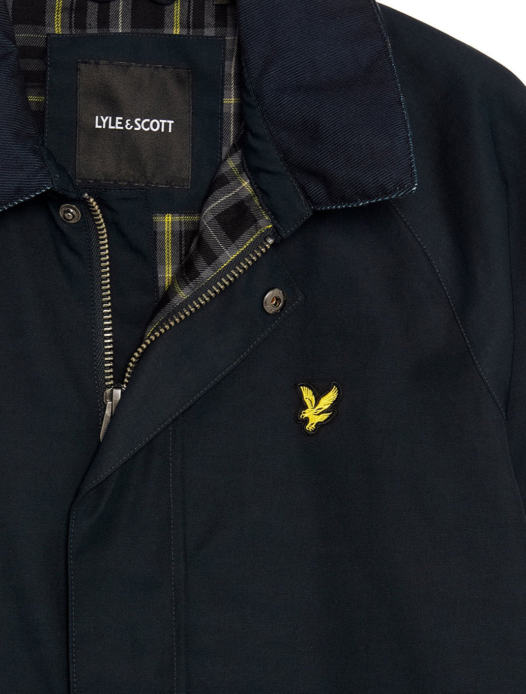 Lyle & Scott - Tartan Lined Hunting Jacket - Navy