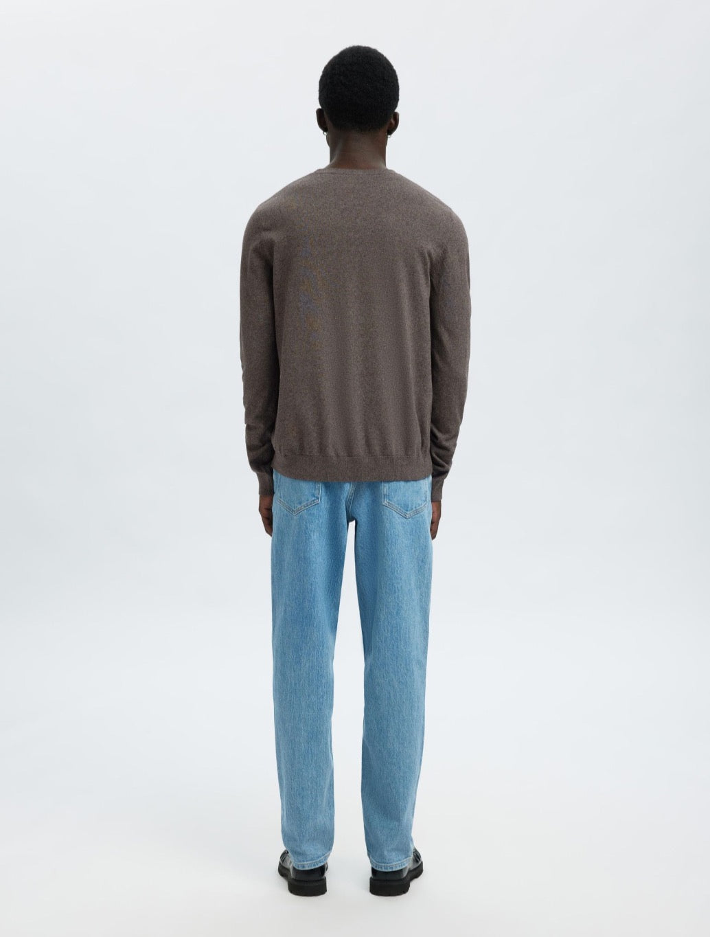 Selected - Berg Crew Neck Jumper - Dark Brown