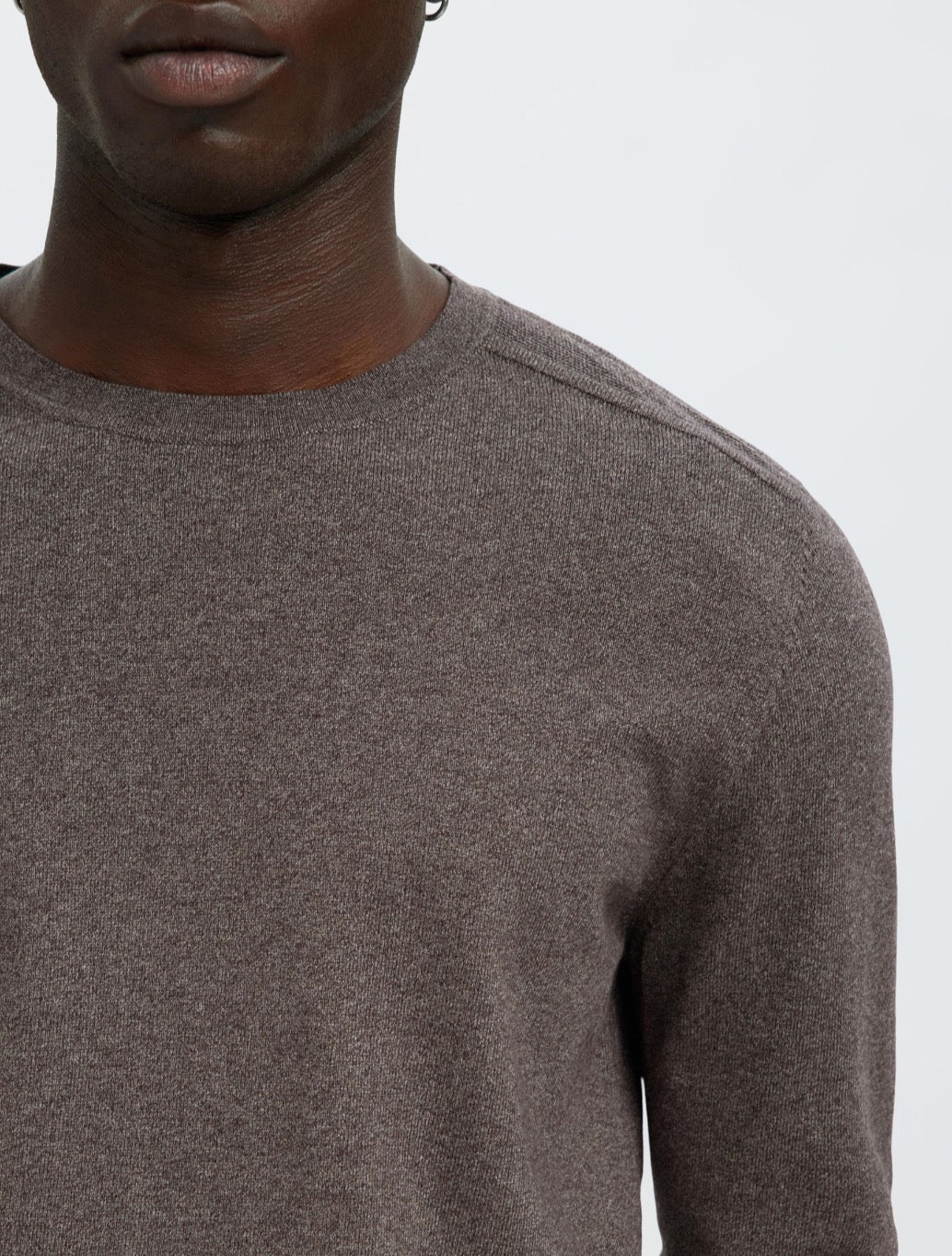 Selected - Berg Crew Neck Jumper - Dark Brown