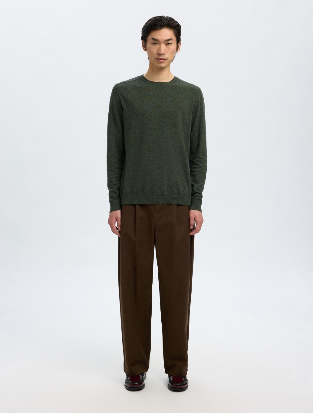 Selected - Berg Crew Neck Jumper - Dark Green