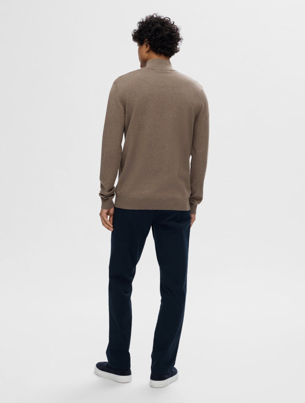 Selected - Berg Zip Knit - Tan
