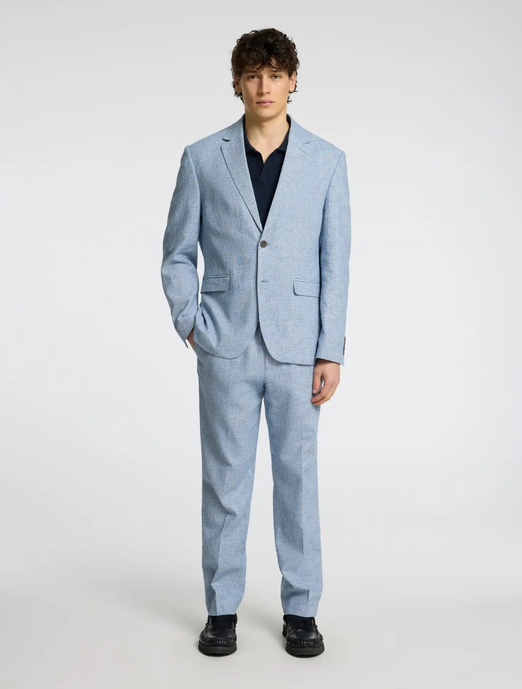 Selected Homme - Malik Single Breasted Regular-Fit Blazer - Light Blue