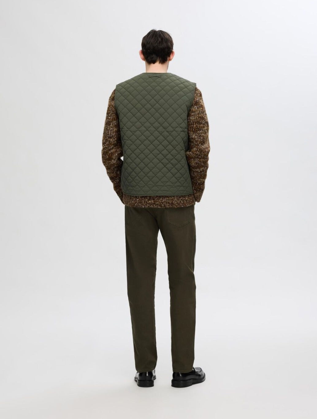 Selected - Marc Quilted Gilet - Dark Green