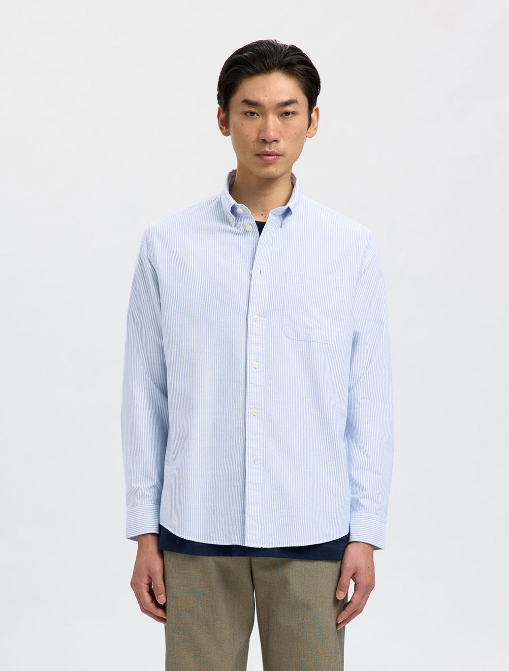 Selected - Rick Oxford Shirt - Blue Stripe