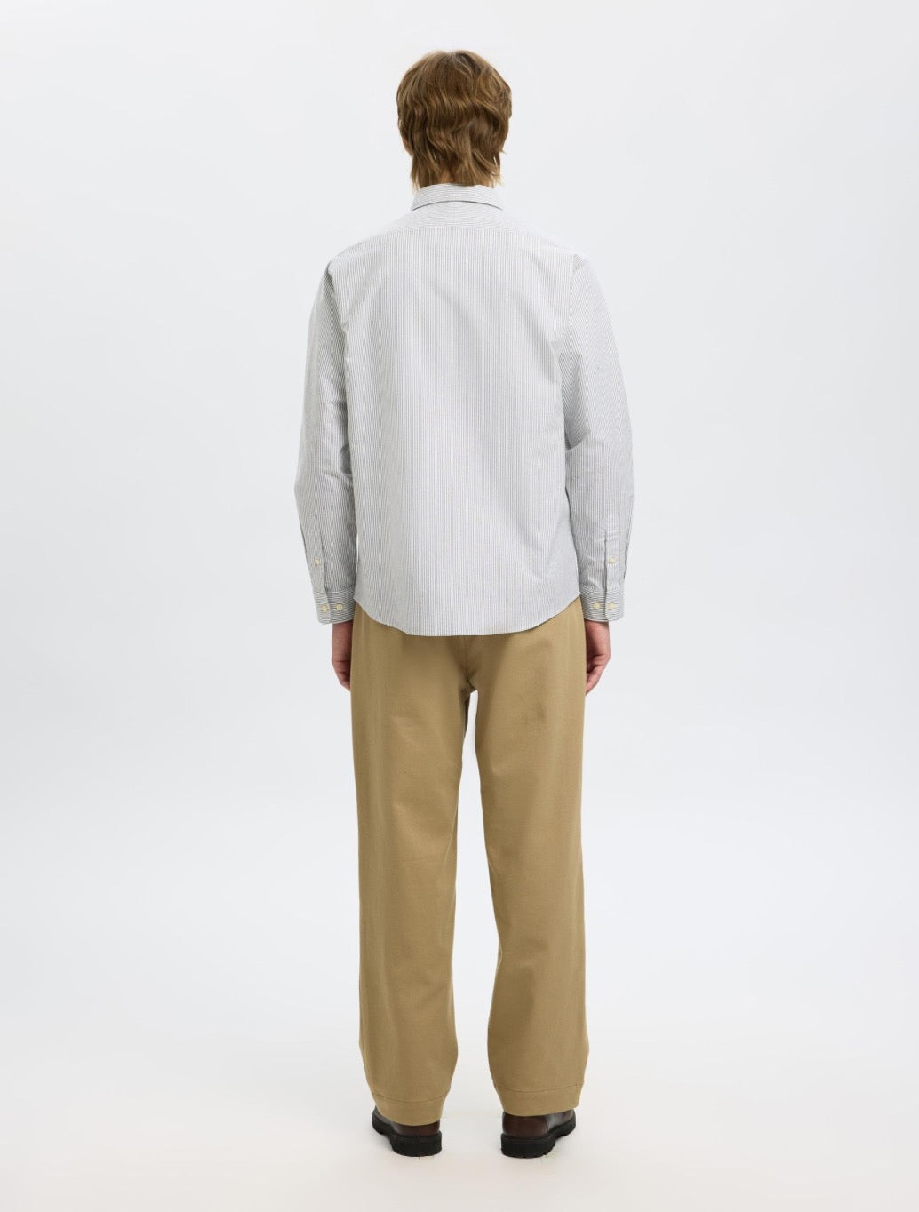 Selected Homme - Rick Oxford Shirt - Khaki Striped