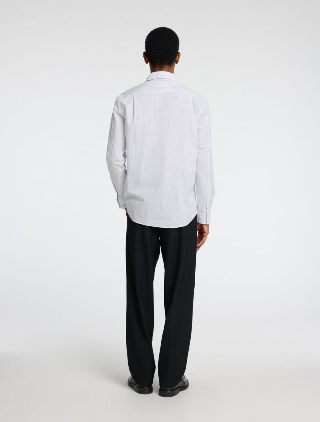 Selected - Riley Striped Shirt - White/Blue Striped