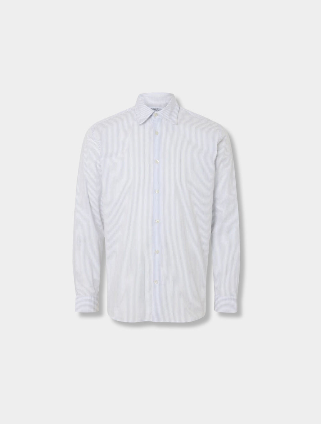 Selected - Riley Striped Shirt - White/Blue Striped