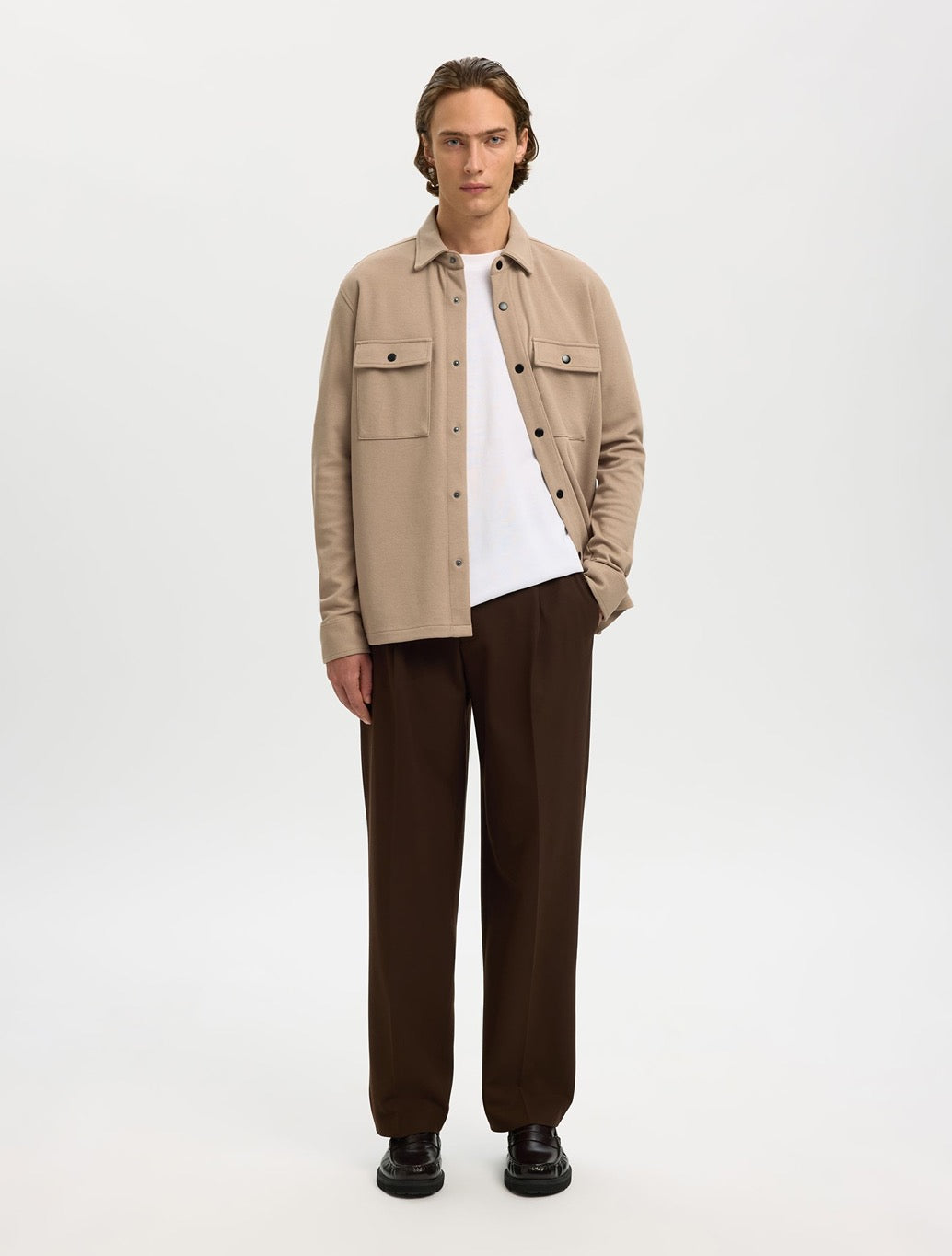 Selected - Jackie Classic Overshirt - Tan